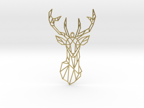 Pendant Deer in Natural Brass