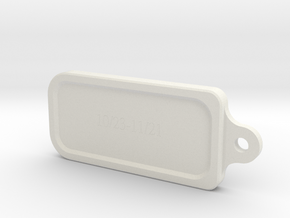 Scorpio key ring in White Natural Versatile Plastic