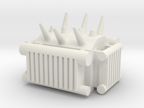 Electrical Transformer 1/72 in White Natural Versatile Plastic