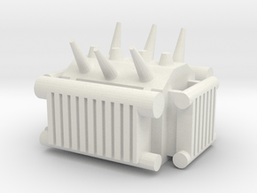 Electrical Transformer 1/48 in White Natural Versatile Plastic