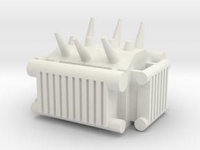 Electrical Transformer 1/43 in White Natural Versatile Plastic