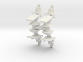 Dentist Chair (x4) 1/56 in White Natural Versatile Plastic