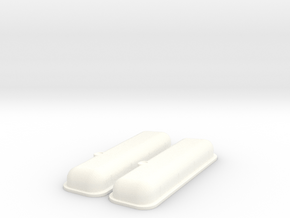 1/8 BBC Smooth Valve Covers in White Processed Versatile Plastic