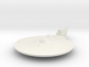 Federation Abbe class Upper Hull 1/1000 scale part in White Natural Versatile Plastic