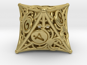 D8 Balanced - Spiders in Natural Brass