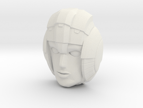 Arcee Face, 4cm Version in White Natural Versatile Plastic