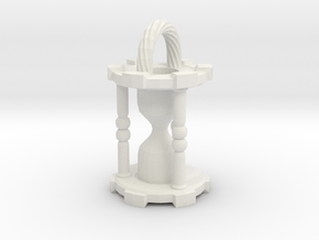 HourglassPendantSmaller in White Natural Versatile Plastic