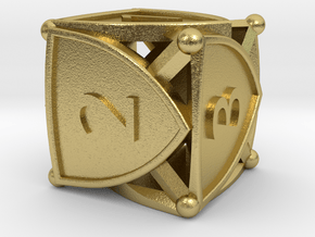 D6 Balanced - Shield in Natural Brass