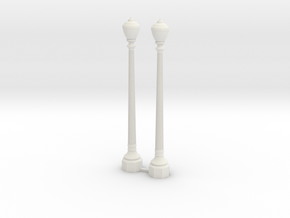 Period Street Lamps  in White Natural Versatile Plastic
