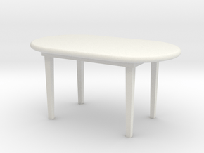 Table in White Natural Versatile Plastic