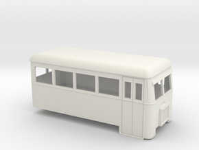 009 short single-ended railbus  in White Natural Versatile Plastic