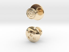 Dragon Ball - Capsule Cufflinks - V2 (5 stars) in 14k Gold Plated Brass