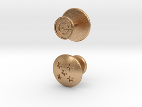 Dragon Ball - Capsule Cufflinks - V2 (5 stars) in Natural Bronze