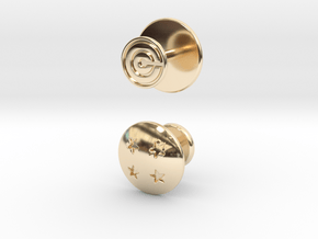 Dragon Ball - Capsule Cufflinks - V2 (4 stars) in 14k Gold Plated Brass