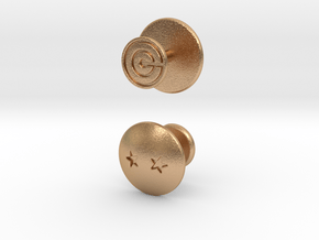 Dragon Ball - Capsule Cufflinks - V2 (2 stars) in Natural Bronze