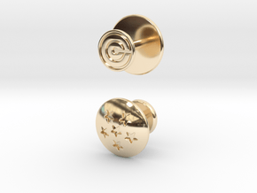 Dragon Ball - Capsule Cufflinks - V2 (6 stars) in 14k Gold Plated Brass