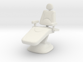 Dentist Chair 1/24 in White Natural Versatile Plastic