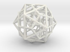 Nested Platonic Solids - Small in White Natural Versatile Plastic