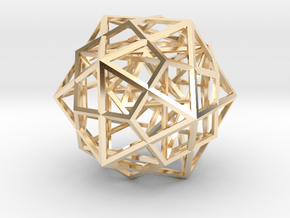 Nested Platonic Solids - Small in 14k Gold Plated Brass