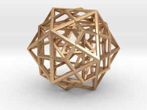 Nested Platonic Solids - Small in Natural Bronze