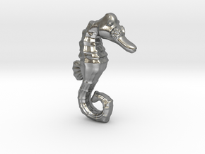 Seahorse in Natural Silver