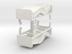 Hospital Bed (x2) 1/72 in White Natural Versatile Plastic
