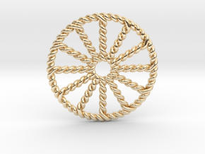 Twisted Zodiac Wheel in 14K Yellow Gold