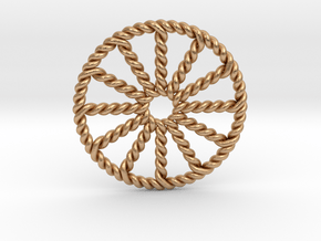 Twisted Zodiac Wheel in Natural Bronze