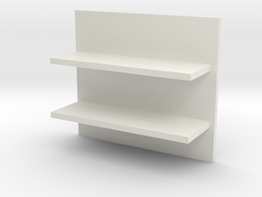 Shelf in White Natural Versatile Plastic: Small