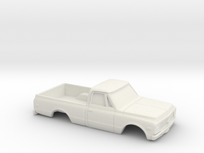 1/32 1970-72  Chevy C-Series Short Bed Shell in White Natural Versatile Plastic