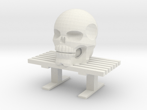 skull Bench in White Premium Versatile Plastic