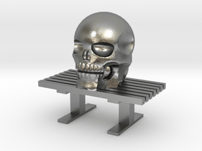 skull Bench in Natural Silver