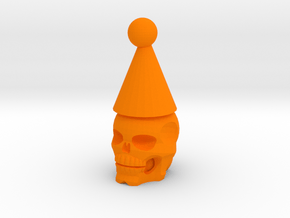 Birthday skull in Orange Processed Versatile Plastic