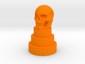 skull Cake in Orange Processed Versatile Plastic: Small
