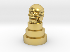 skull Cake in Polished Brass: Small