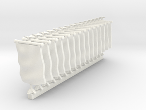 Smaller standard (for roof) x15 for 28mm minis in White Processed Versatile Plastic