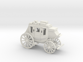 HO Scale Stagecoach in White Natural Versatile Plastic