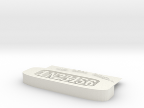 1N23456 TAG in White Natural Versatile Plastic