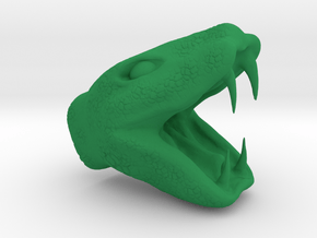 Snake head pendant  in Green Processed Versatile Plastic