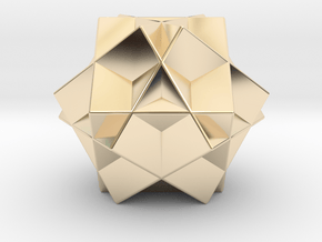 Escher's Tri-cube in 14K Yellow Gold