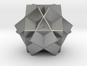 Escher's Tri-cube in Natural Silver