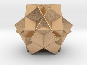 Escher's Tri-cube in Natural Bronze