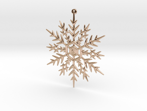 Snowflake earring or pendant in 14k Rose Gold