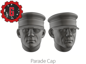 28mm Heroic Scale Parade Caps in Tan Fine Detail Plastic: Small