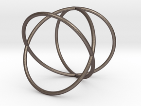 Rolling / Revolving Illusion in Polished Bronzed-Silver Steel: Small