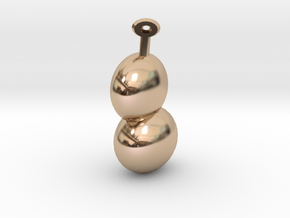Gourd charm in 14k Rose Gold Plated Brass