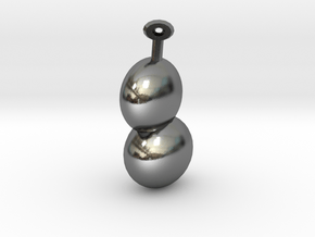 Gourd charm in Polished Silver