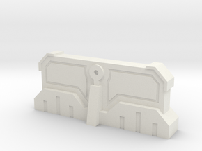 futuristic Barricade Small in White Natural Versatile Plastic