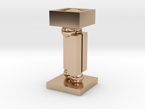 Dual-use lamp (table lamp + night light) in 14k Rose Gold Plated Brass