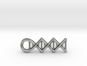 DNA pendant in Natural Silver